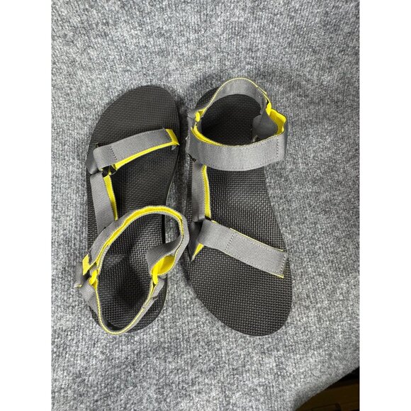 Teva Mens Size 12 Yellow & Gray Sandals Adjustable Straps Lightweight Textured S - Picture 1 of 16